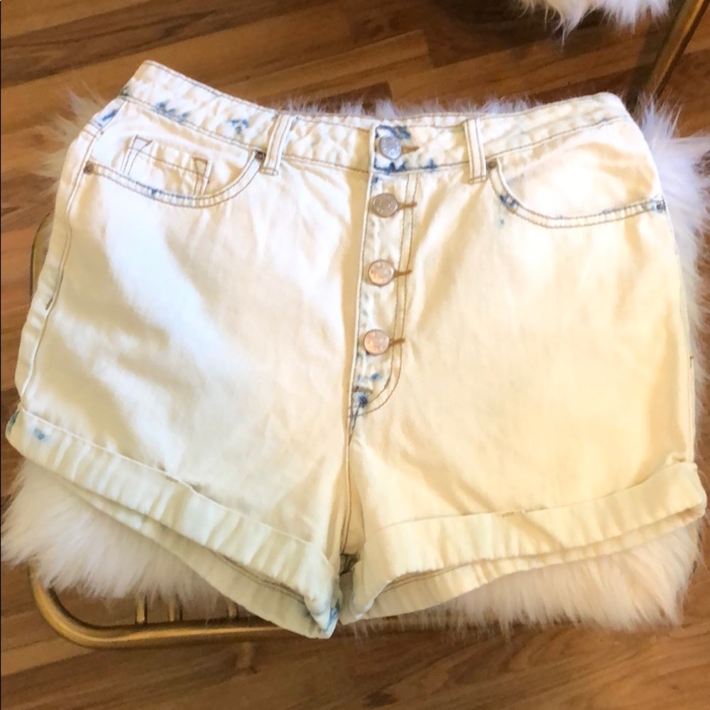 BDG high rise denim shorts